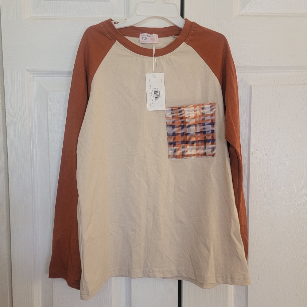 Boys Long Sleeve Shirt Pete & Lucy Size 7/8 NEW
